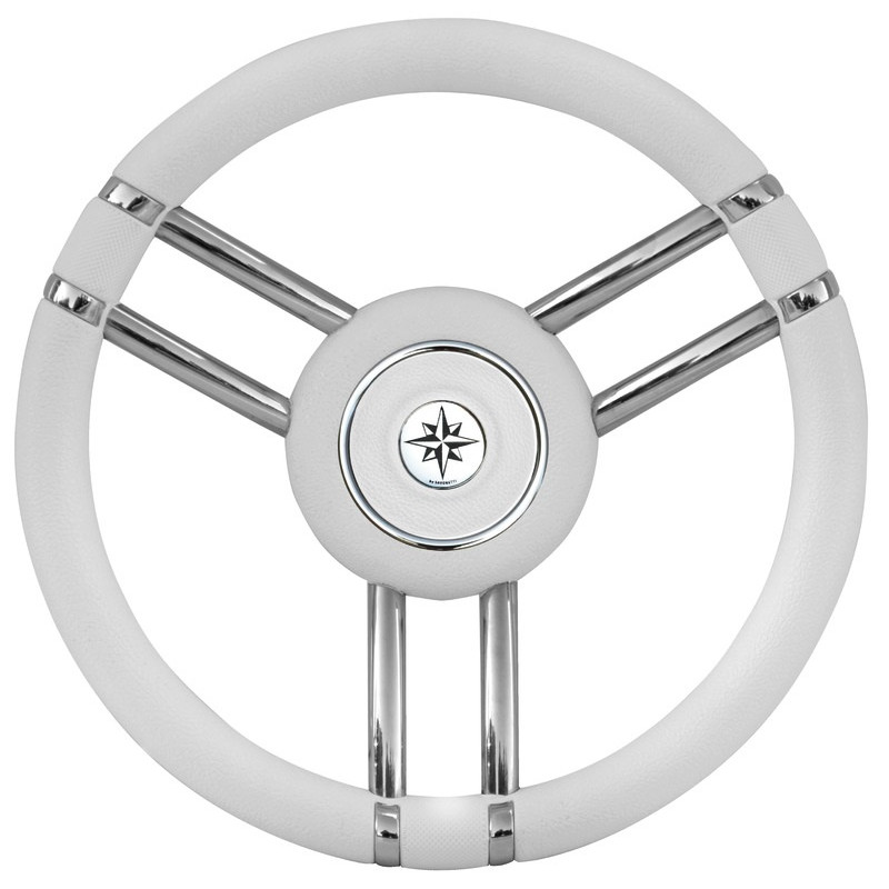 Apollo steering wheel SS and polyurethane Ø35 cm - WHITE